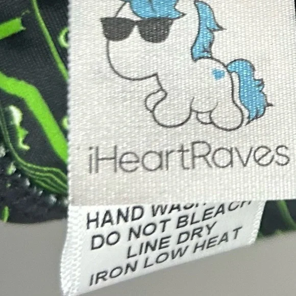 iHeartRaves Green Matrix Bralette Style Crop Top Size 2XL - Picture 8 of 9